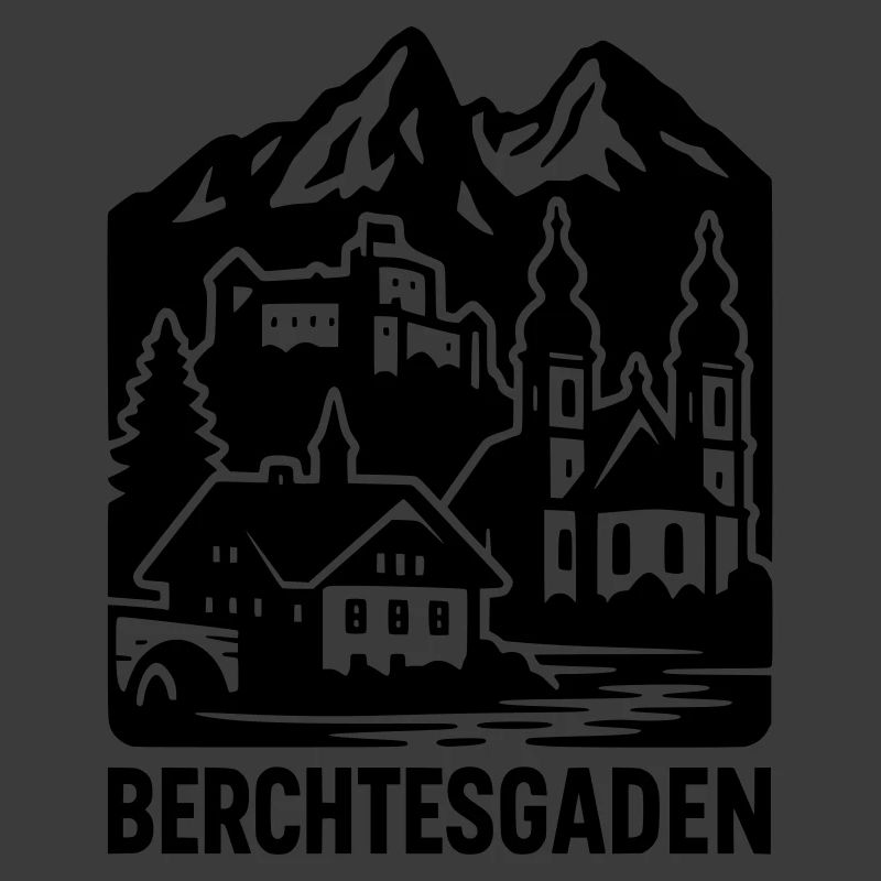 berchtesgaden silhouette wahrzeichen