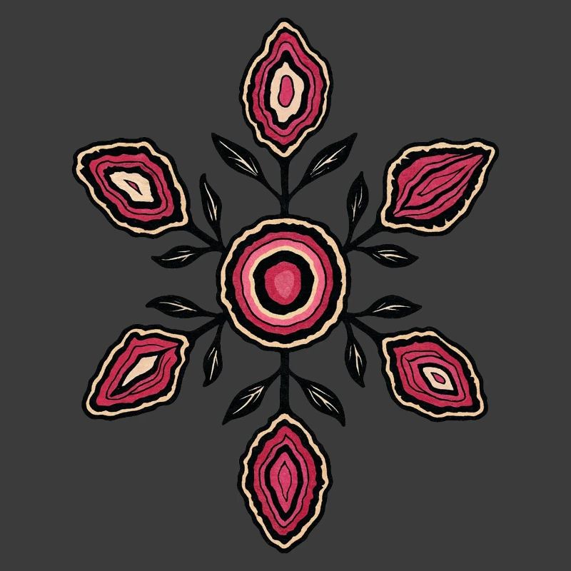 Rosenblüten Mandala Muster