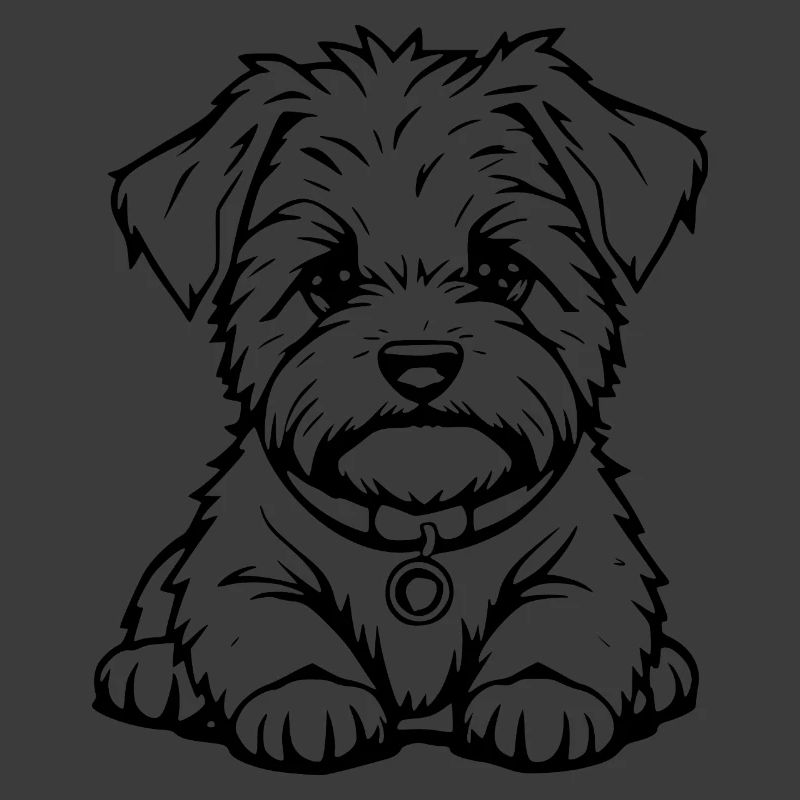 süßer Hund schwarz