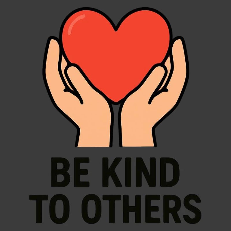 Hände halten Herz der Güte