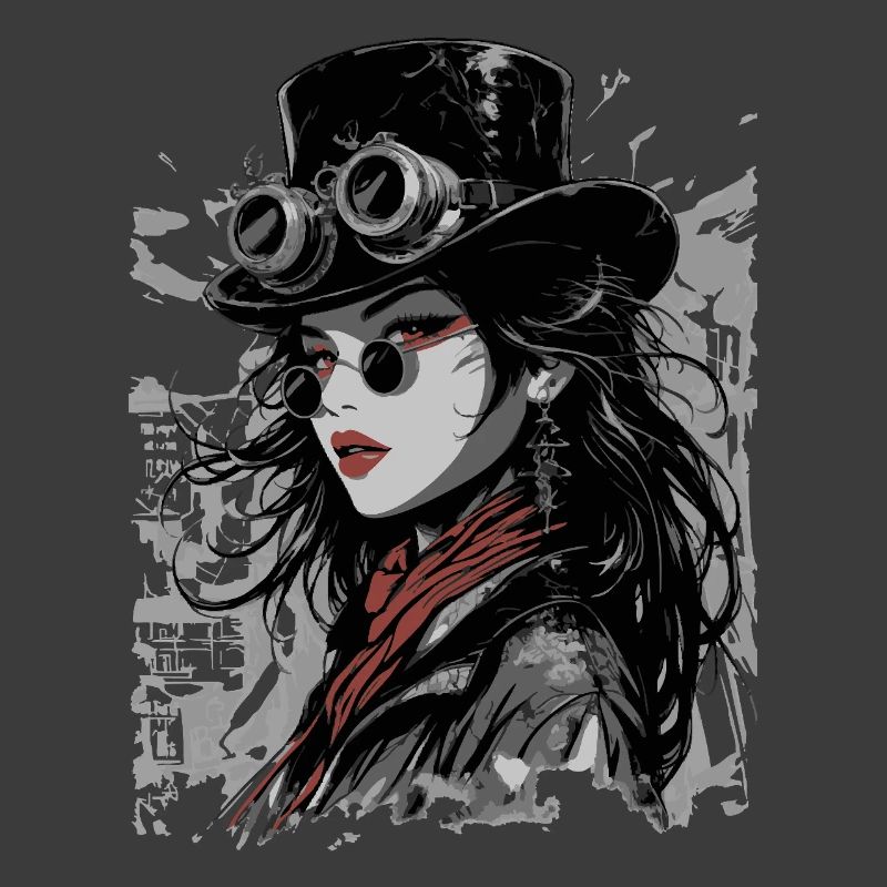 Steampunk Diva mit Goggles