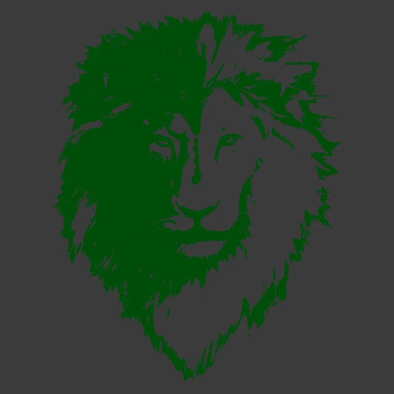 Grüne Löwe Silhouette