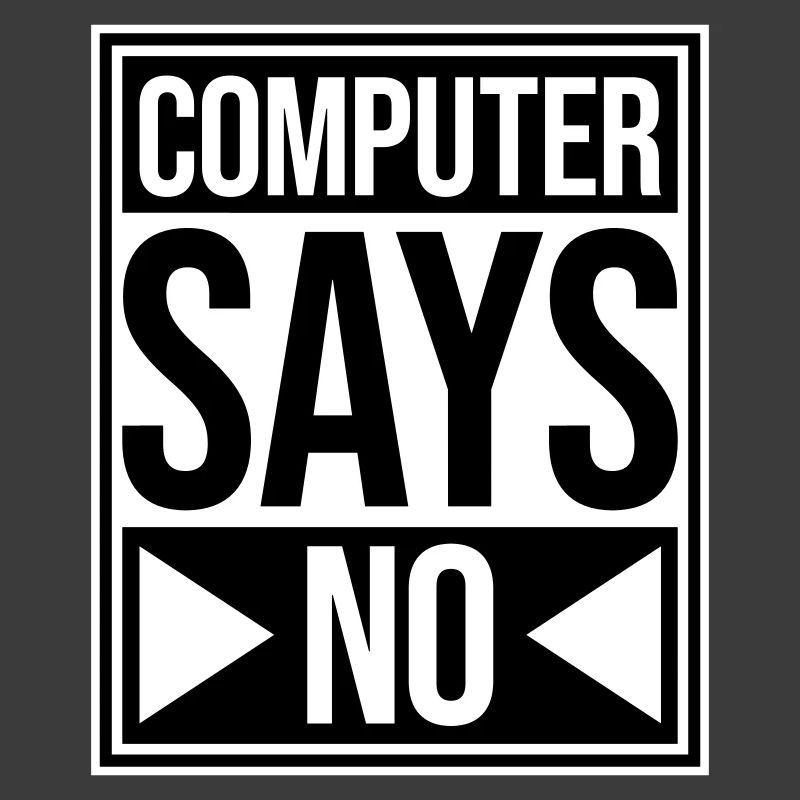 L’ordinateur dit pas de technique drôle de nerd programmeur