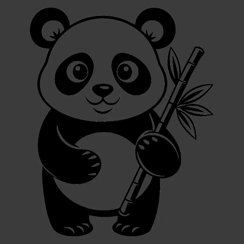 Panda avec bambou