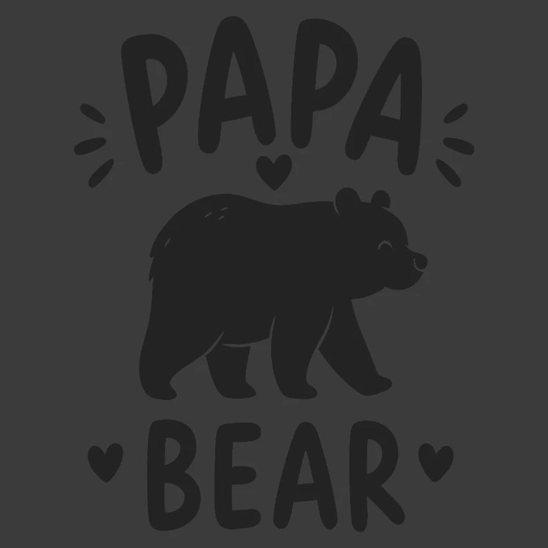 Papa Bear Silhouette Herzdesign