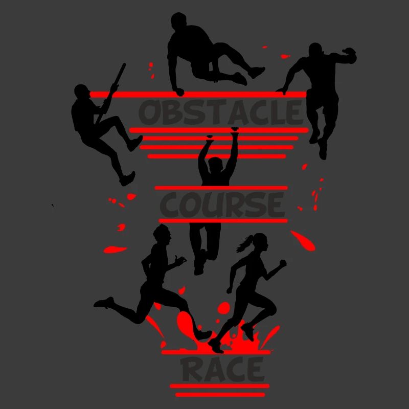 Hindernisparcours-Rennen – Full Action Silhouette