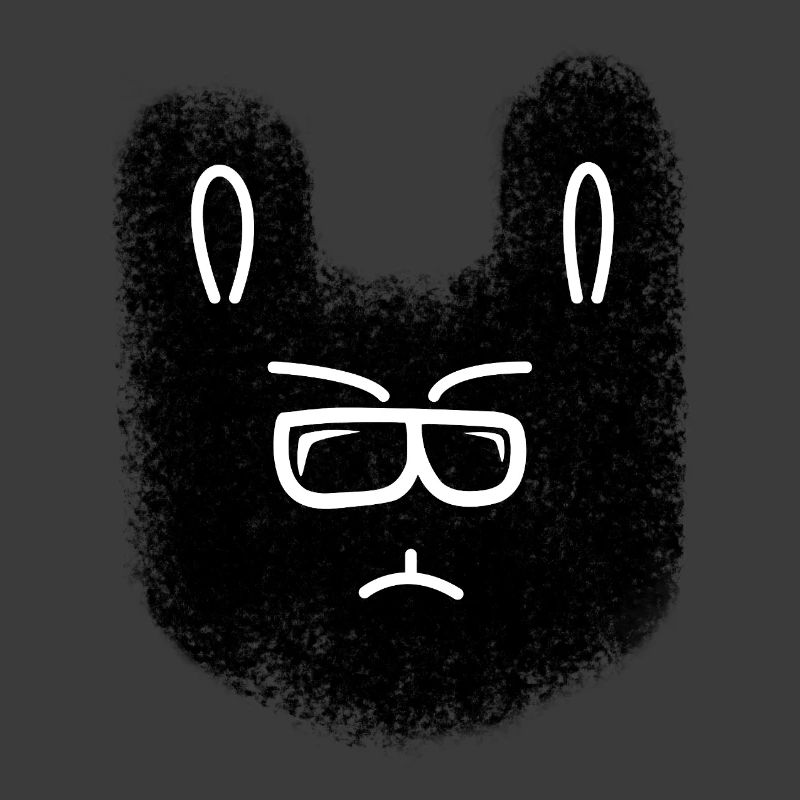 Nerd bunny with glasses