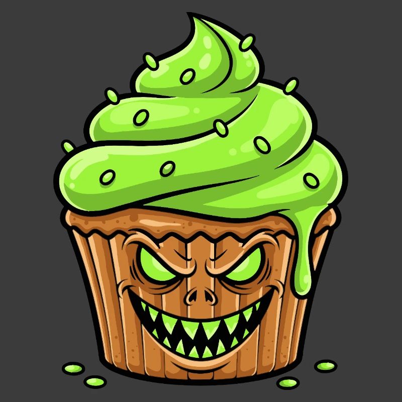 Grusel Cupcake Grün