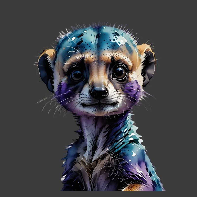 Illustration colorée de suricates