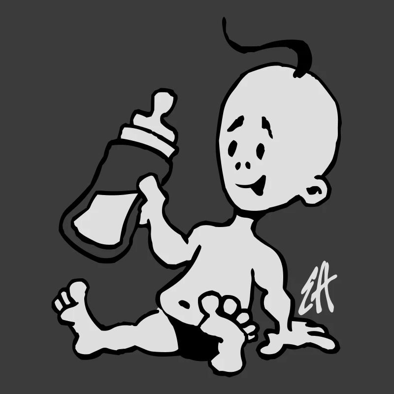 Baby mit einer Milchflasche