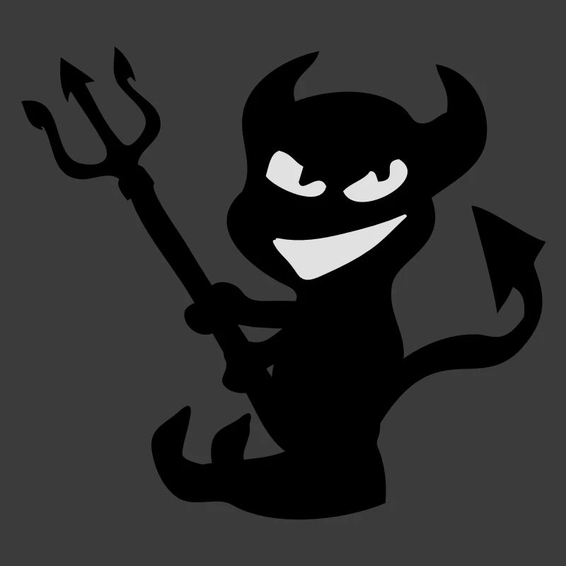 Smile evil with trident