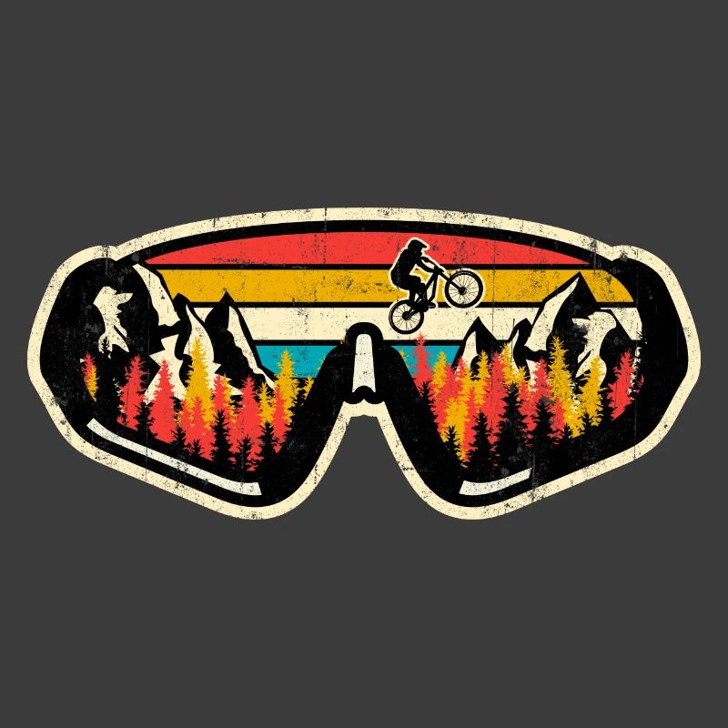 Retro MTB Sunset Schwimmbrille