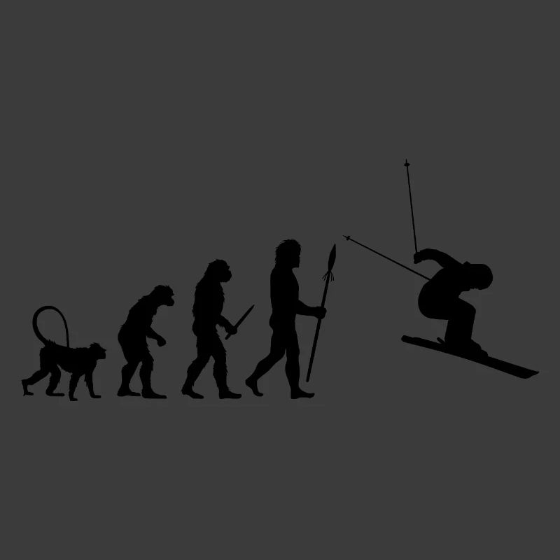 Skifahrer Evolution