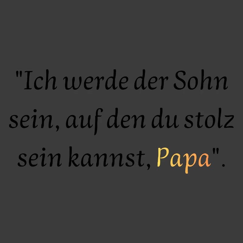 Versprechen an Papa: Stolzer Sohn