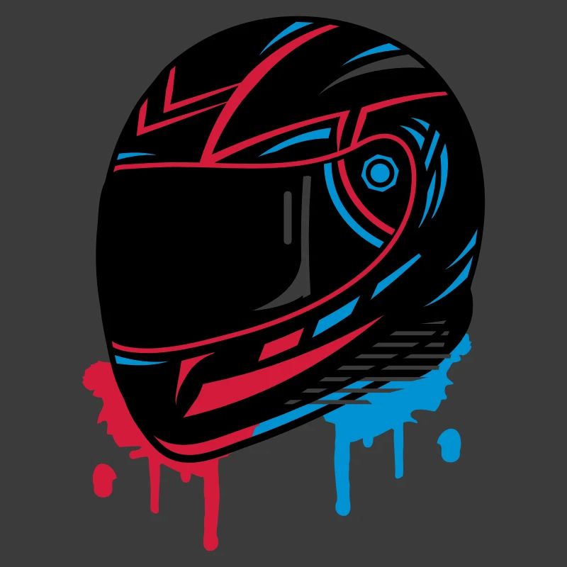 cooles Motorradhelm Graffiti