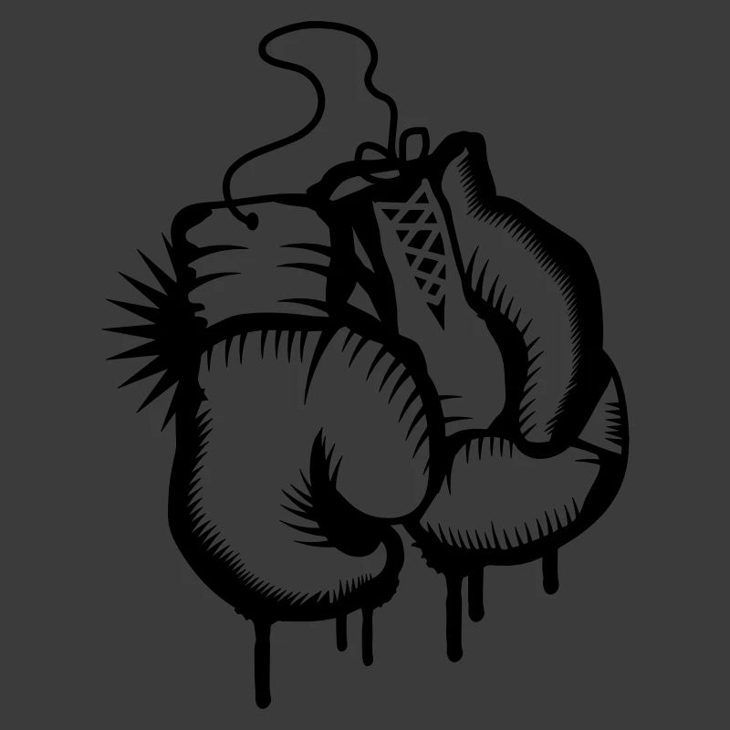 Deux gants de boxe dans le style de graffiti