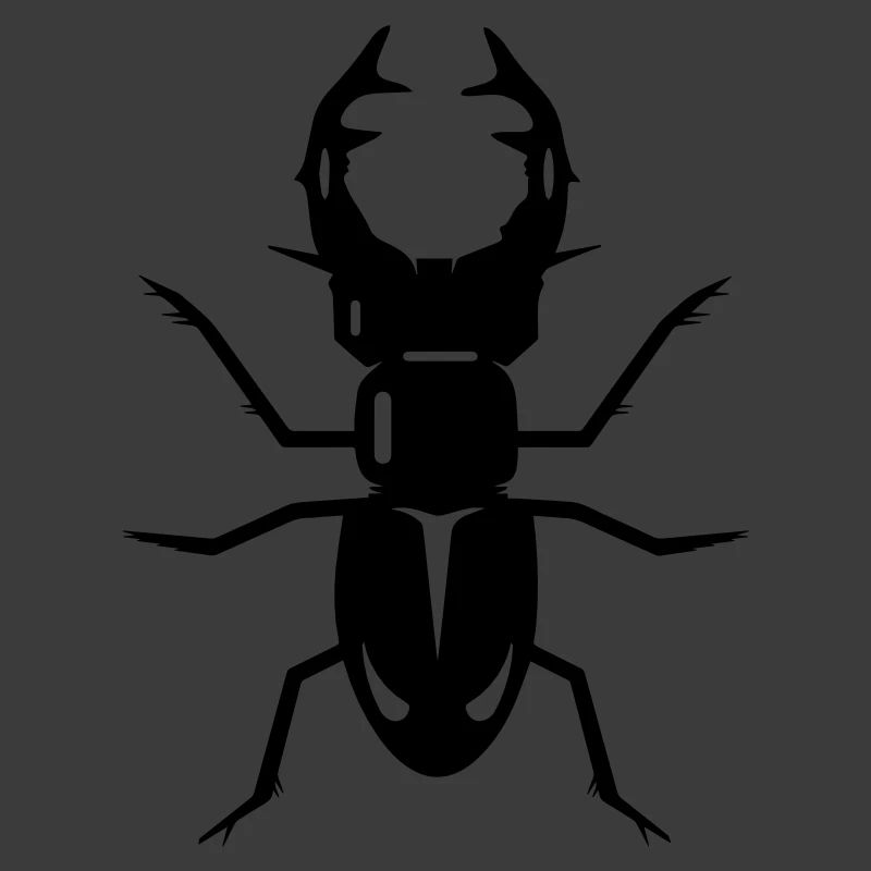 stilisierter Hirschkäfer mit prächtigen Geweih