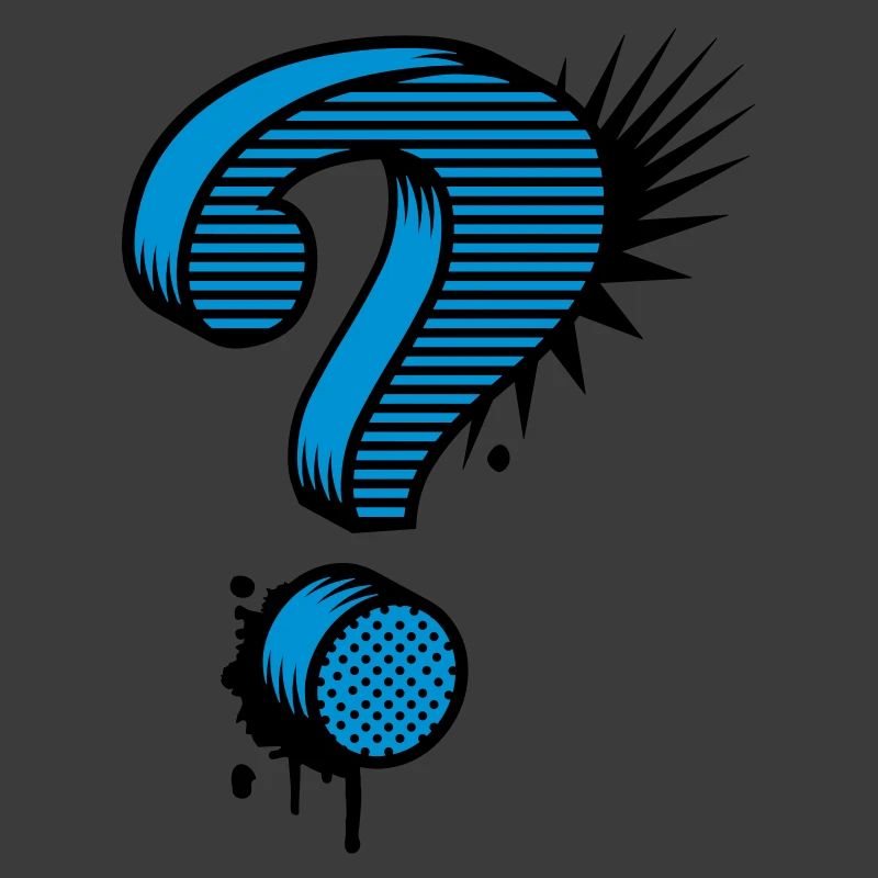 A question mark graffiti