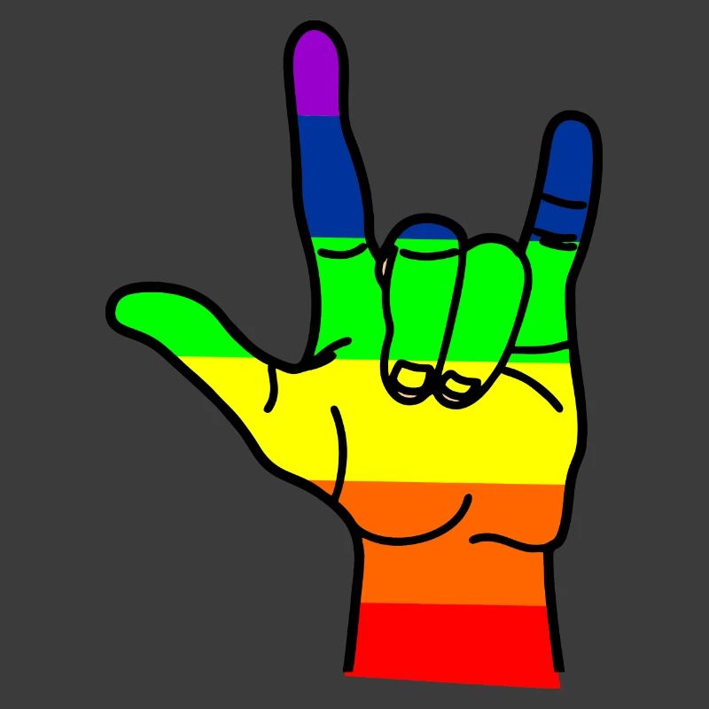 Regenbogen Hand Respekt