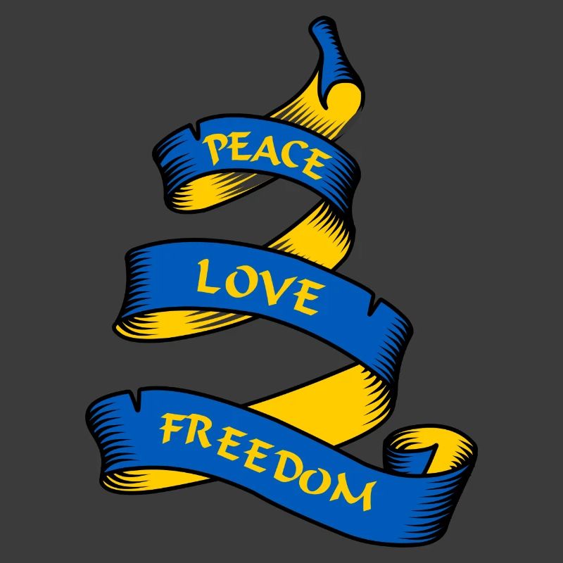 Curl-Banner mit Text Ukraine