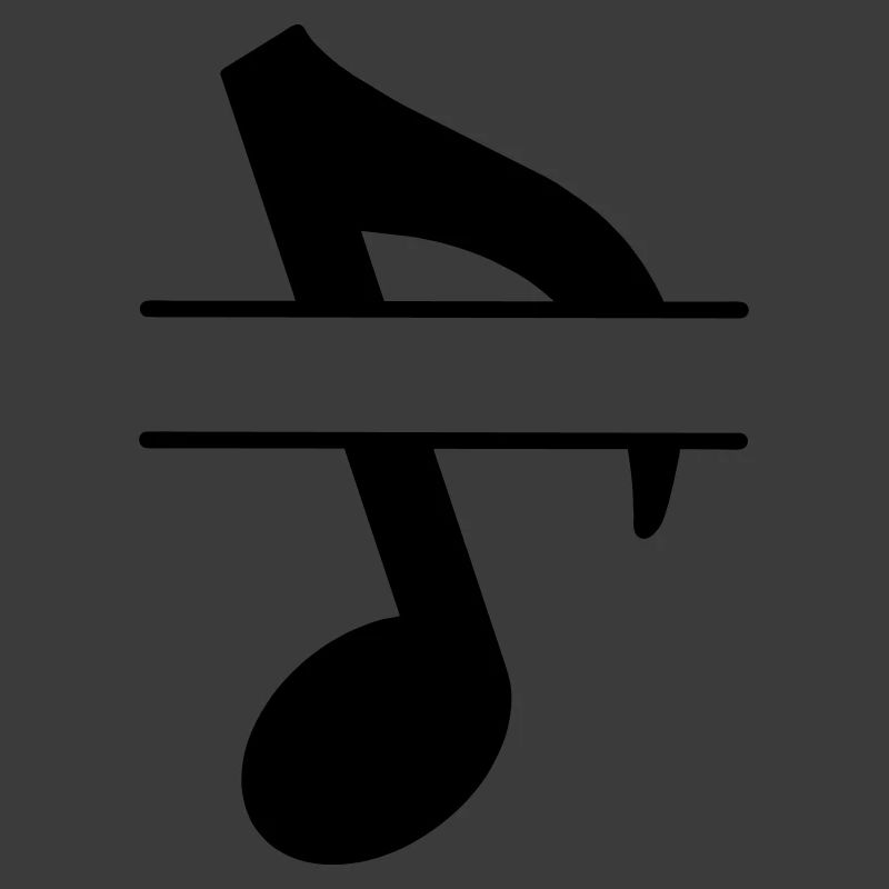 Text banner musical note