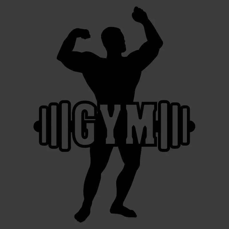 Bodybuilder shadow image logo gym