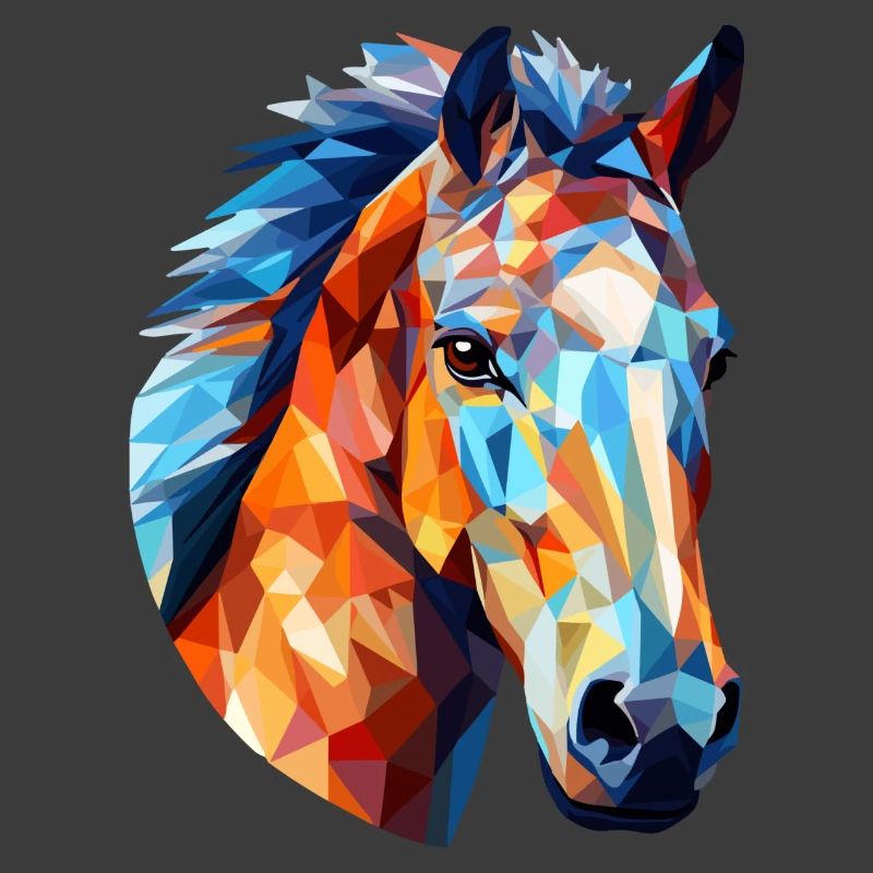 Pferd Polygon Pferdekopf Pferde