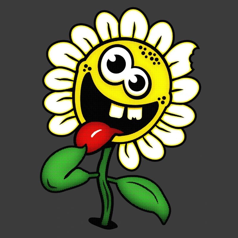 Drôle de fleur heureuse / fleur folle