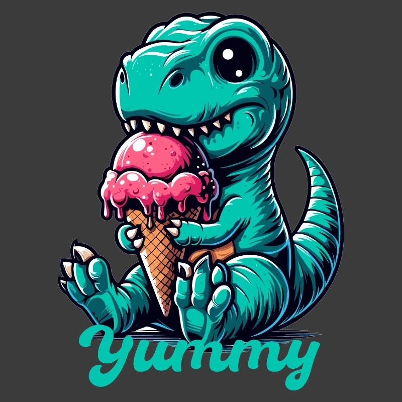 Süßer T-Rex mit Eis Dinosaurier Geschenk