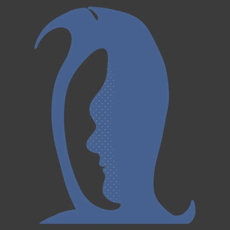 Ein Pinguin oder ein Gesicht in dieser lustigen optischen Täuschung