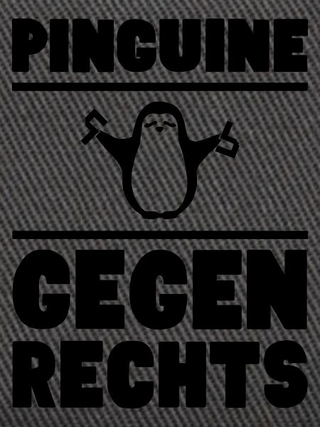 Pinguine gegen rechts / schwarz