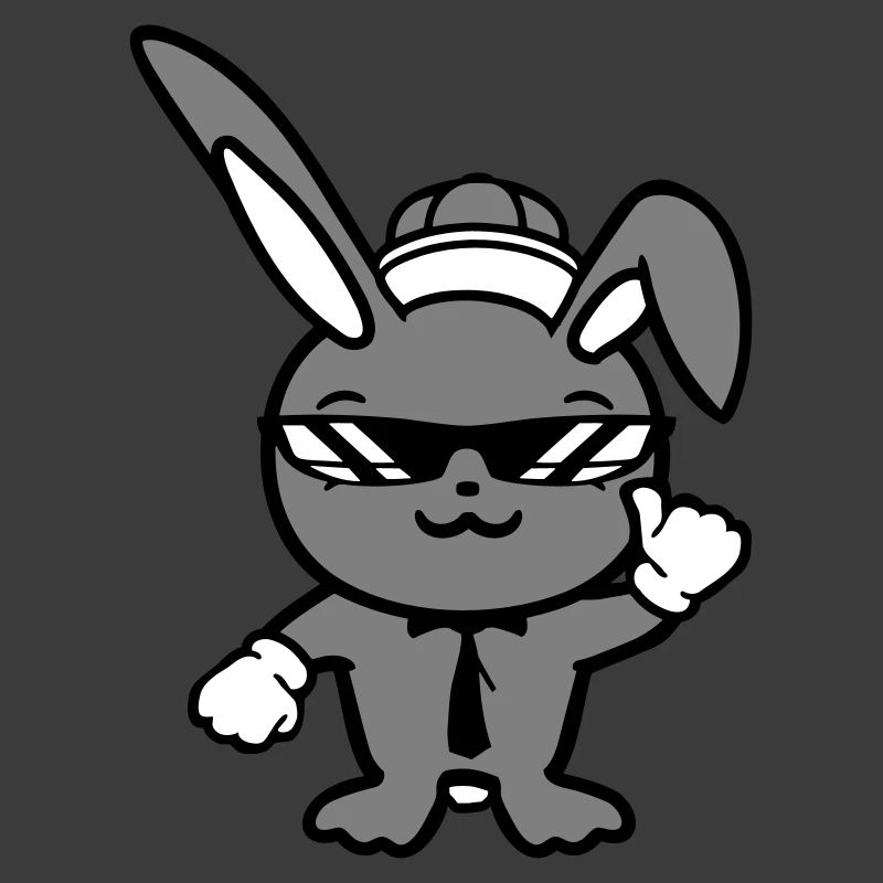 Bunny Sunglasses Cappy Tie Cool Hat Comic