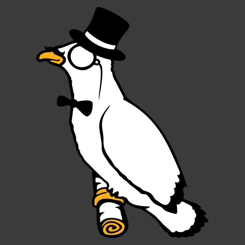 Sir Bird Cappello a cilindro Monocolo Occhiali Ricco Mr.