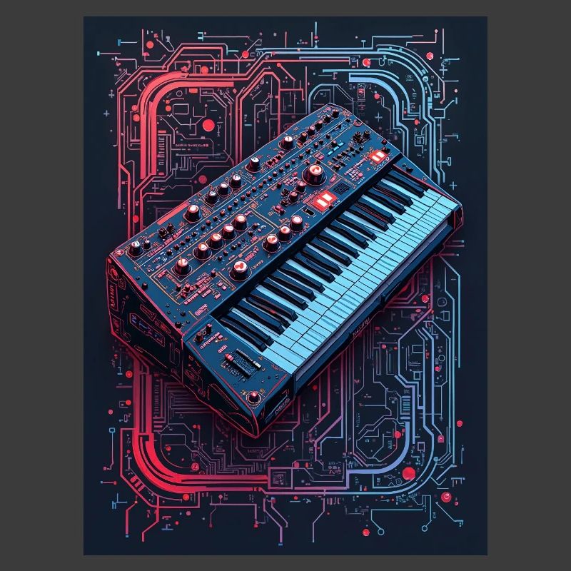 Futuristisches Synthesizer-Design