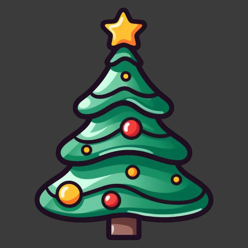 Festlicher Weihnachtsbaum Illustration