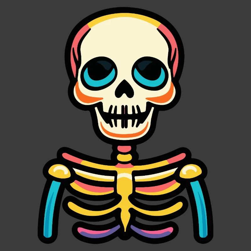 Skelett Halloween Comic