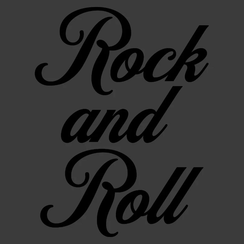 Rock and Roll cursive typography logo design