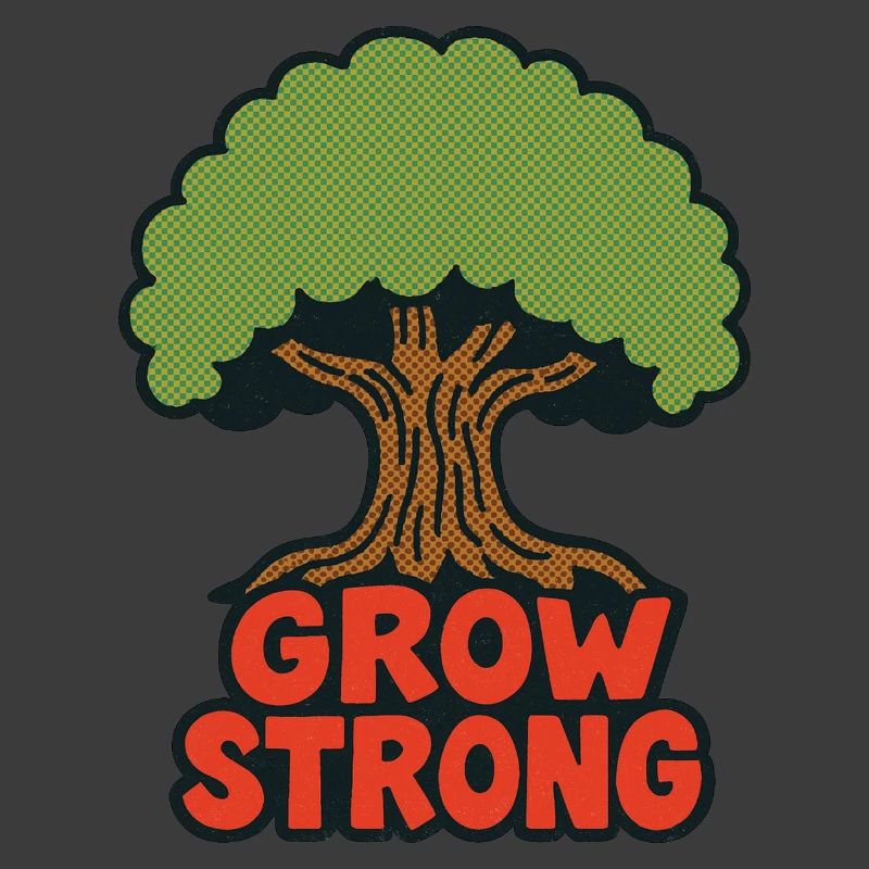 Grow Strong Tree Retro