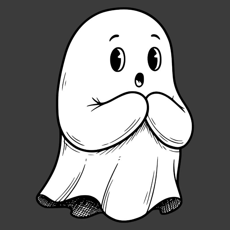 Lustiger Geist mit offenem Mund - Halloween 