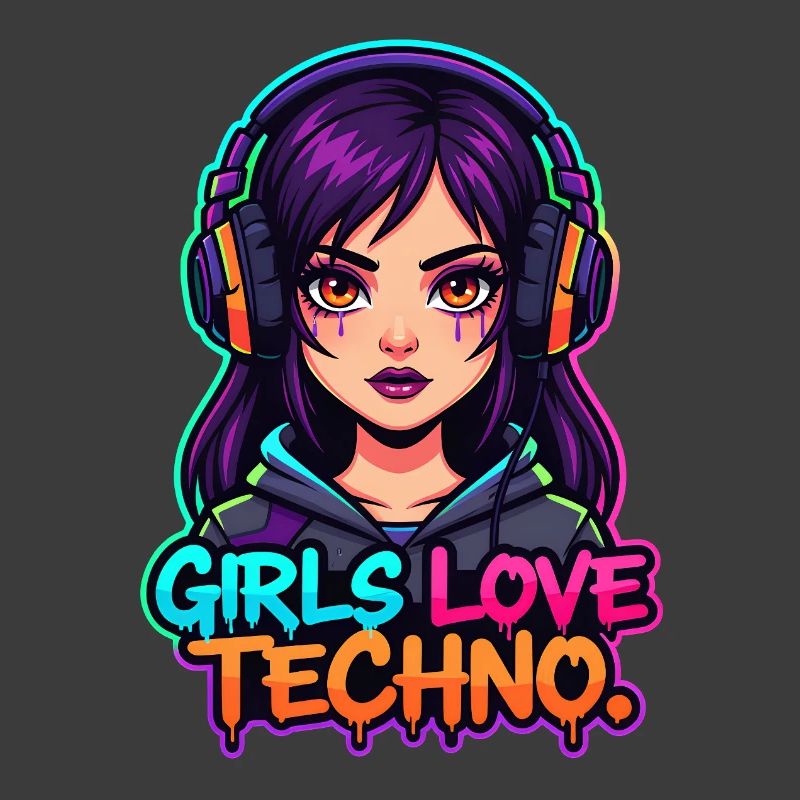 Techno Neon Mädchen