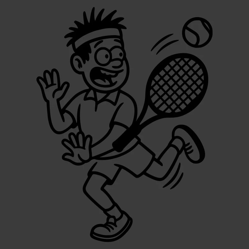 tennisspieler lustig