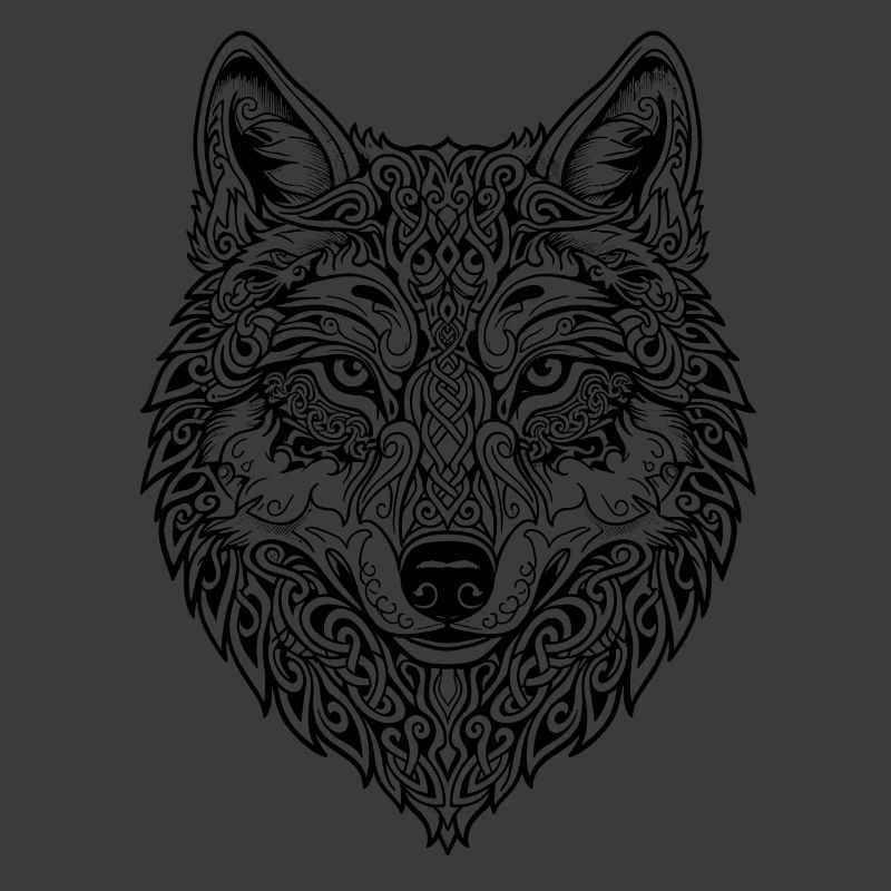 Celtic Wolf's Head