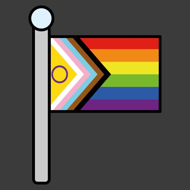 Inclusive Progress Pride flag pole