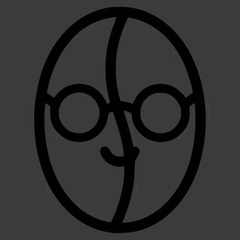 Coffee love: Coffee bean with glasses