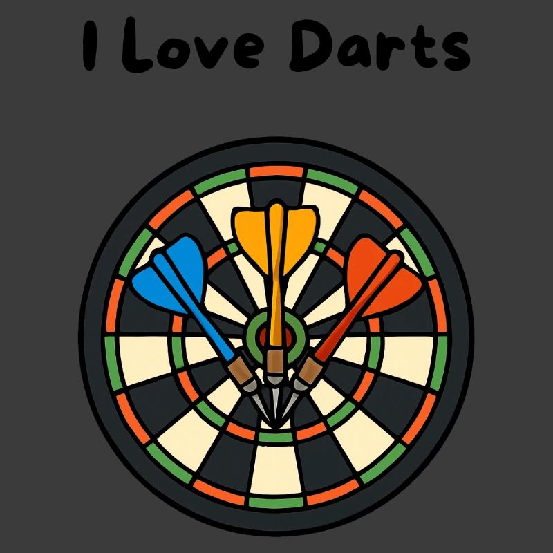 Kaleidoskop Dartboard mit Pfeilen
