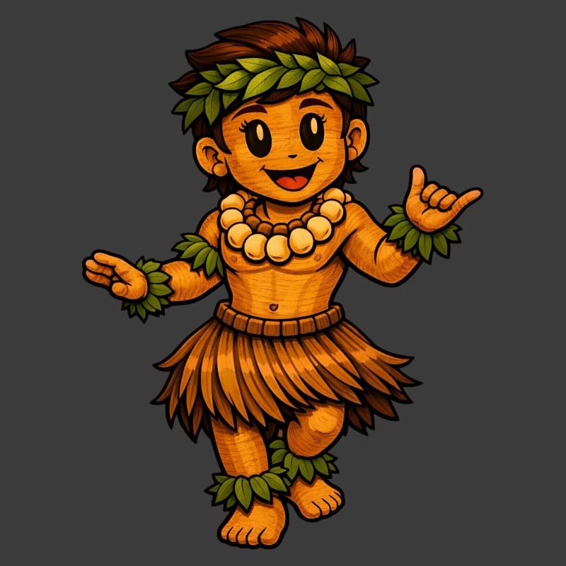 Hula-Tänzer Hawaii-Stil
