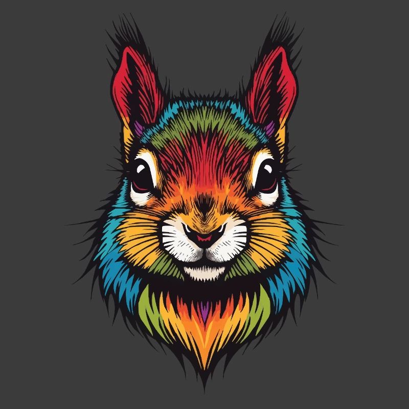 Buntes Eichhörnchen tierische Farbexplosion