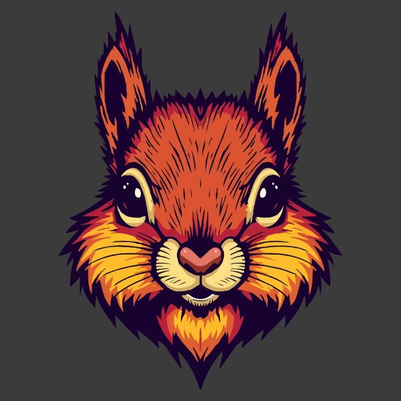 Leuchtend herbstliches Eichhörnchen 