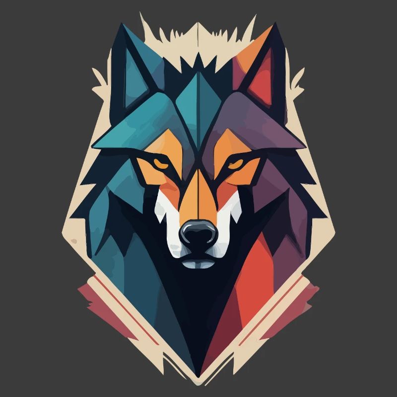 Geometrischer Wolfskopf