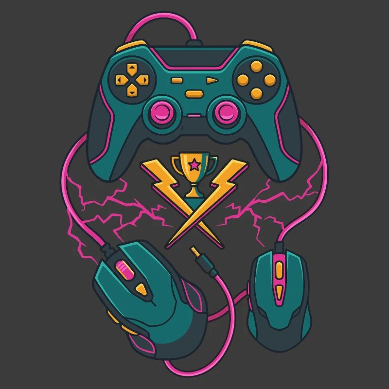 Neon Gaming Trophäe